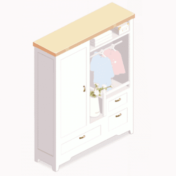 カントリー調クローゼット