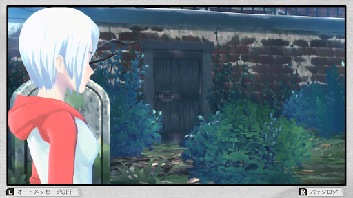 墓地内にある扉を開く