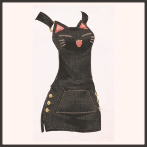 モモの吊りスカート（黒）