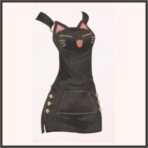 モモの吊りスカート（黒）