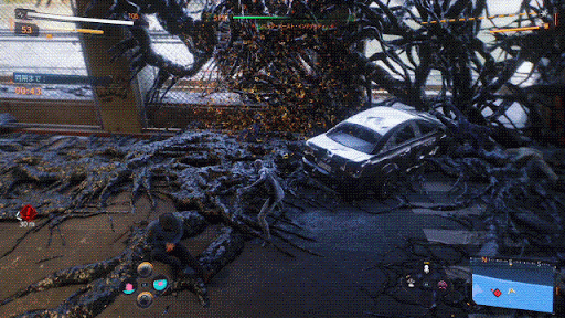 ウェブ・シューターで攻撃を阻止