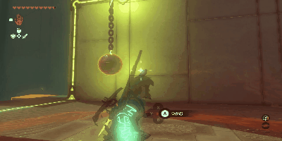 振り子にして鉄球をつける