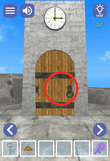 ドラゴンと魔法使いの住む塔_屋上_扉を拡大する