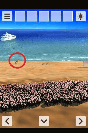 ビーチからの脱出-新作脱出げーむ_ハサミ