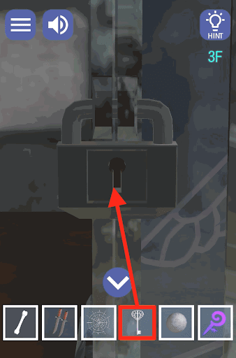 ドラゴンと魔法使いの住む塔_3階_鍵を使用する