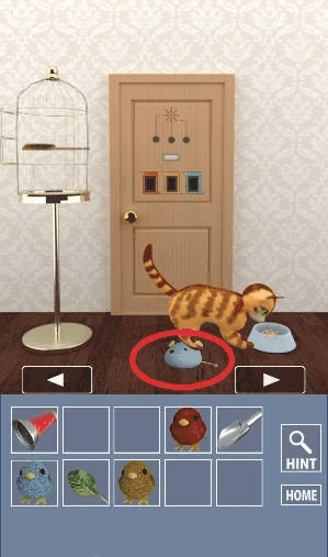 インコ脱出2_ねずみの玩具を回収