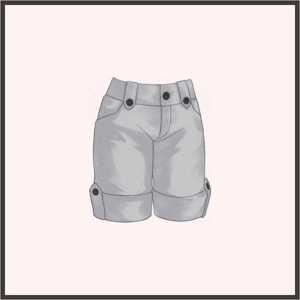 フェルトのショートパンツ