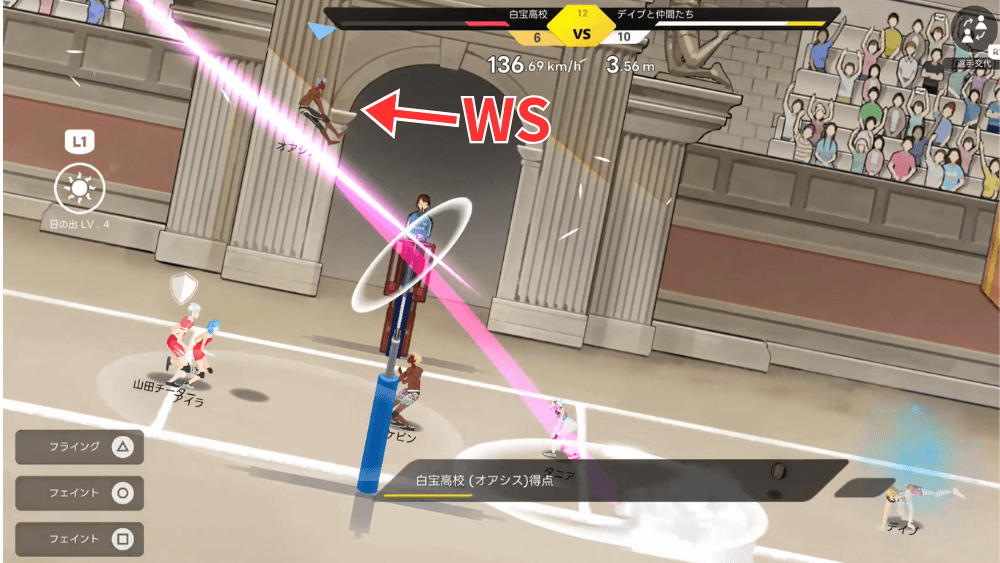 攻撃の中心となるポジション