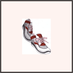 ランニングシューズ（赤）