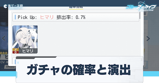ガチャの排出確率と演出