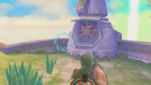 風車を直して回転させるのに使う