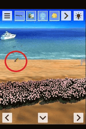 ビーチからの脱出-新作脱出げーむ_パズルの欠片と望遠鏡