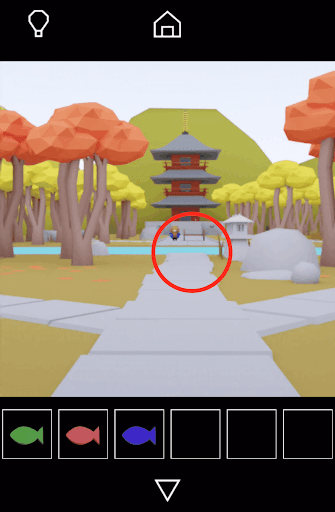 Dango_中央の分かれ道に移動して画面中央を拡大する