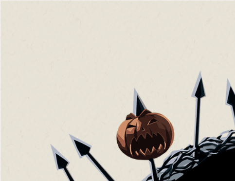 月の輝く丘の柵②