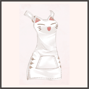 モモの吊りスカート（白）