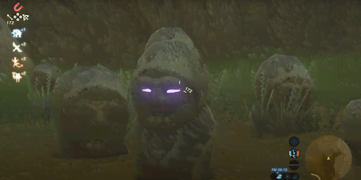 ゼルダBotW_石像の目を矢で射る