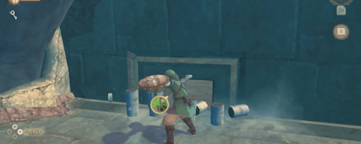 ゼルダSWS_部屋の奥の穴から広場へ戻ろう