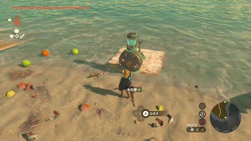 海辺にある素材を使って船を作る