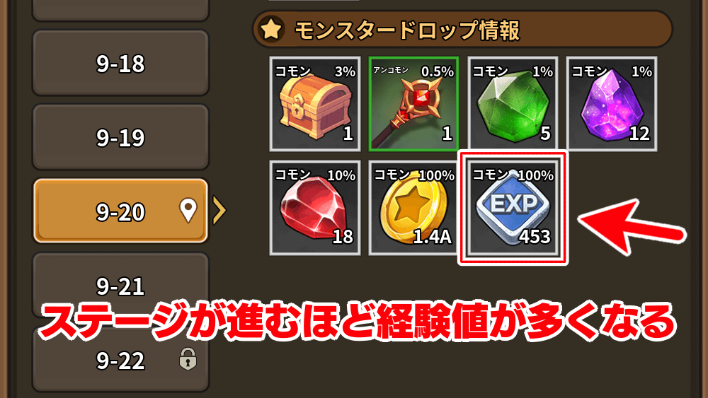 ステージを進める