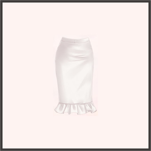 マーメイドスカート（白）
