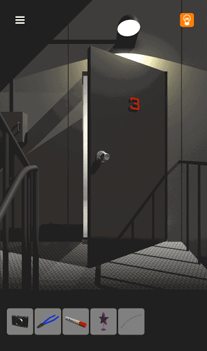 脱出ゲーム非常階段_3階_部屋に入る