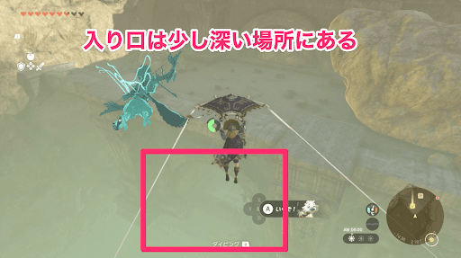 忘れ去られた神殿に入る