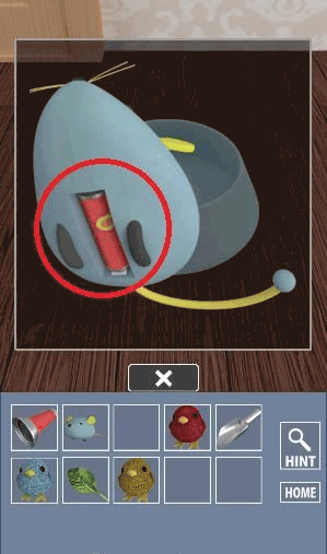 インコ脱出2_電池を懐中電灯に使用