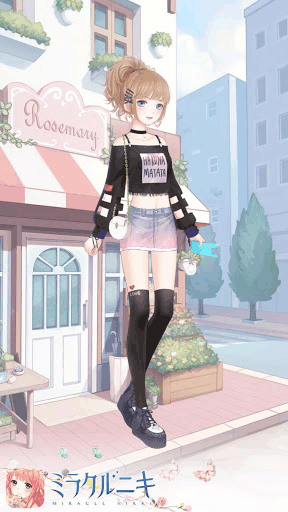 スカートの色で可愛さUP！