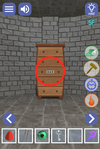 ドラゴンと魔法使いの住む塔_5階_チェストの中央の装置を拡大する