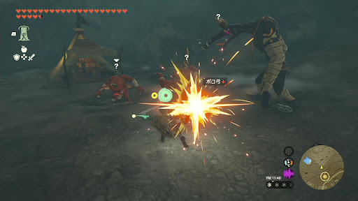 乗っ取られたテント_戦闘