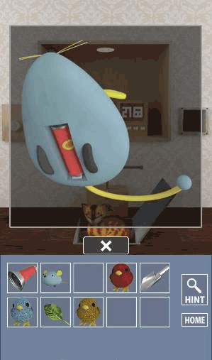 インコ脱出2_ねずみの玩具を回収