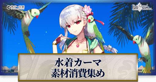 fgo-水着カーマの強化素材と再臨ごとのステータス