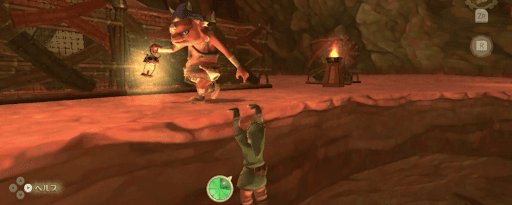 ゼルダSWS_足場にしがみつく