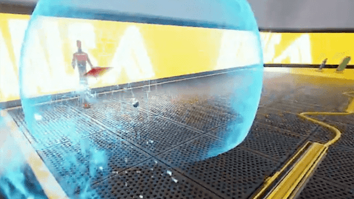 360度の攻撃から守れるバリアを設置