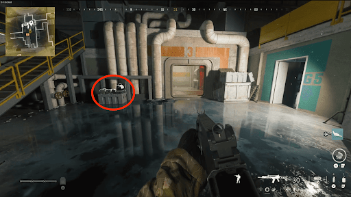 原子炉入り口前で装備を再度整える