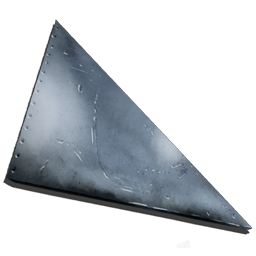 傾斜付きの金属の壁（左）