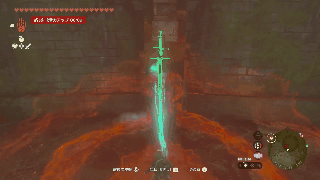 両手剣を置いて洞窟の入口を開く