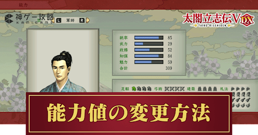 能力値の意味と変更方法