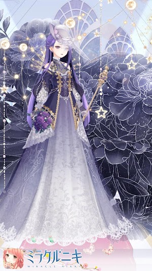 貴婦人風紫色コーデ