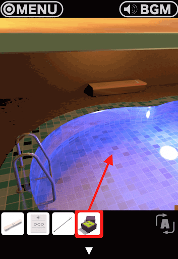 RESORT4黄昏クルーズへの脱出_屋上_プールに箱を使用する