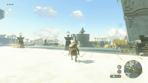 「閉ざされた扉」を背にして右側に進む