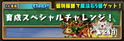 育成スペシャルチャレンジ