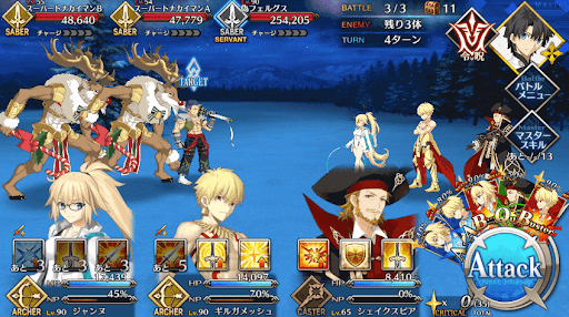 fgo-雪華とハチミツの国RANK-EX_バトル