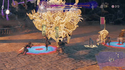 前半戦は村人を指揮しながら戦う