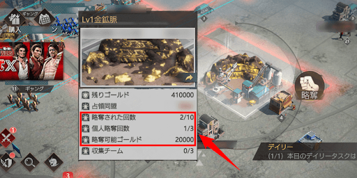 金鉱脈の略奪によるポイント獲得も可能