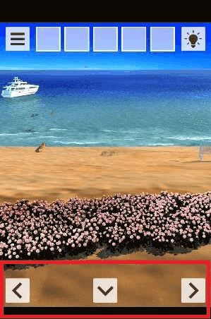 ビーチからの脱出-新作脱出げーむ_操作説明