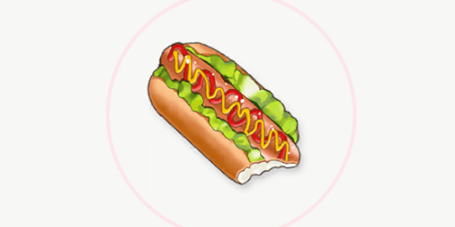 幸運のホットドッグ模型