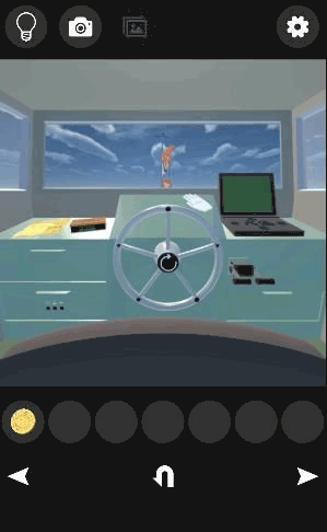 大漁旗～謎解きにゃんこ13～_船の中