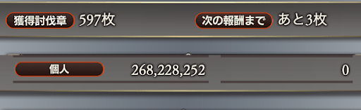 討伐章と貢献度