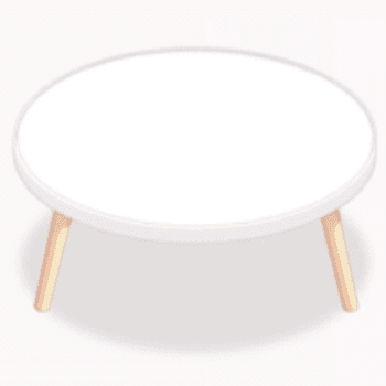 ローテーブル・白